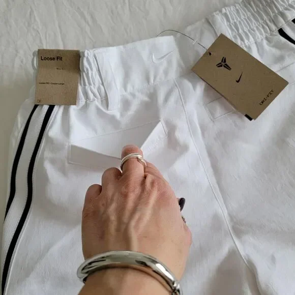 NIKE X KOBE Women's Oversized Basketball White Track Pants - Picture 7 of 8